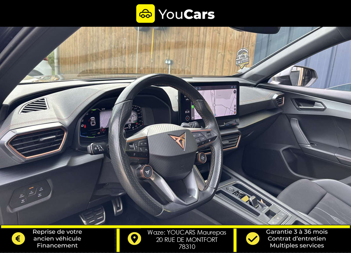 Cupra Formentor VZ Boîte auto Hybrid 1.4 TSI DSG 245 cv TOIT OUVRANT ENTRETIEN COMPLET APPLE CARPLAY