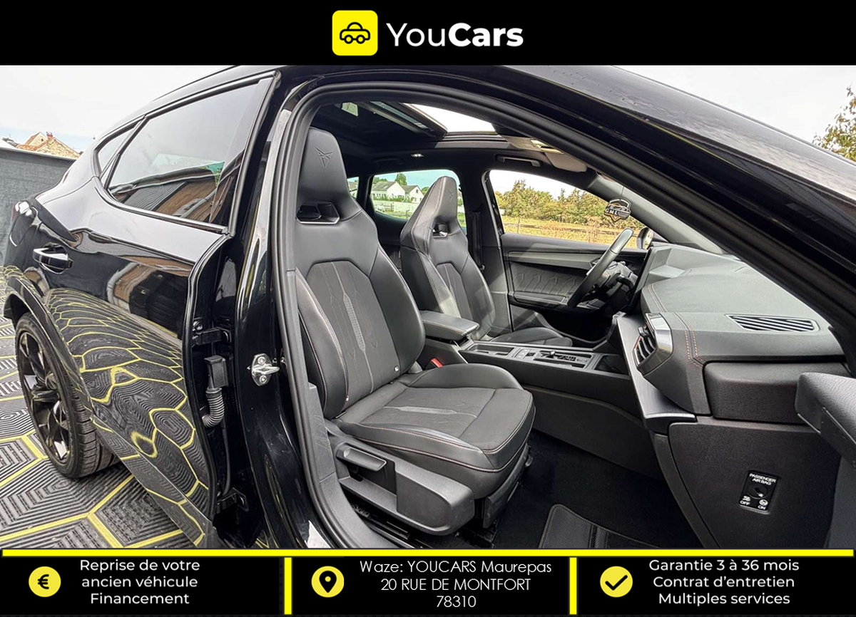Cupra Formentor VZ Boîte auto Hybrid 1.4 TSI DSG 245 cv TOIT OUVRANT ENTRETIEN COMPLET APPLE CARPLAY
