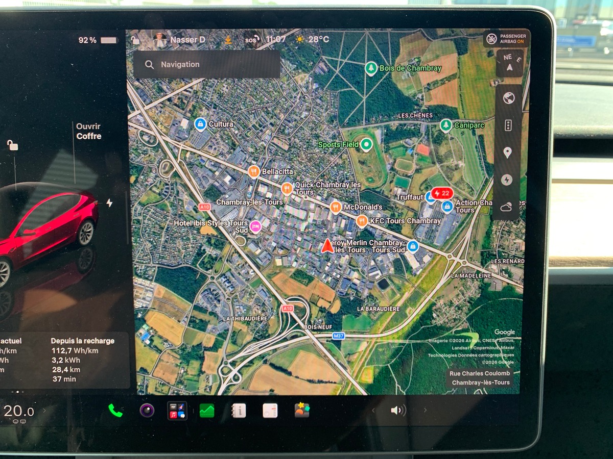 Tesla Model 3 283 ch | Caméra recul | Toit panoramique | GPS | Cuir | Sièges électriques chauffants