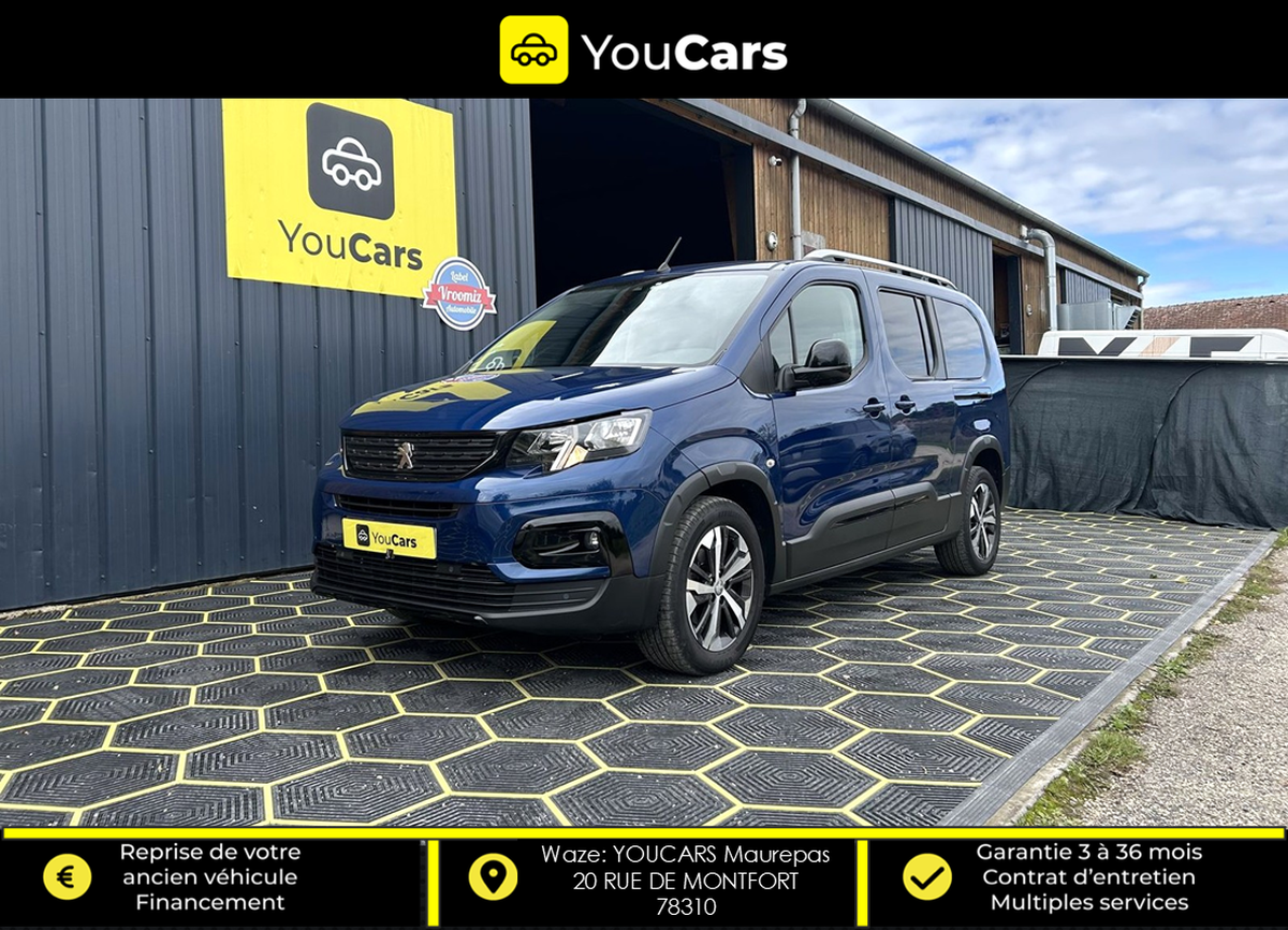 Peugeot Rifter GT LINE 7 PLACES 1.2 EAT8 130 cv BOITE AUTO - ENTRETIEN PSA - CAMERA DE RECUL