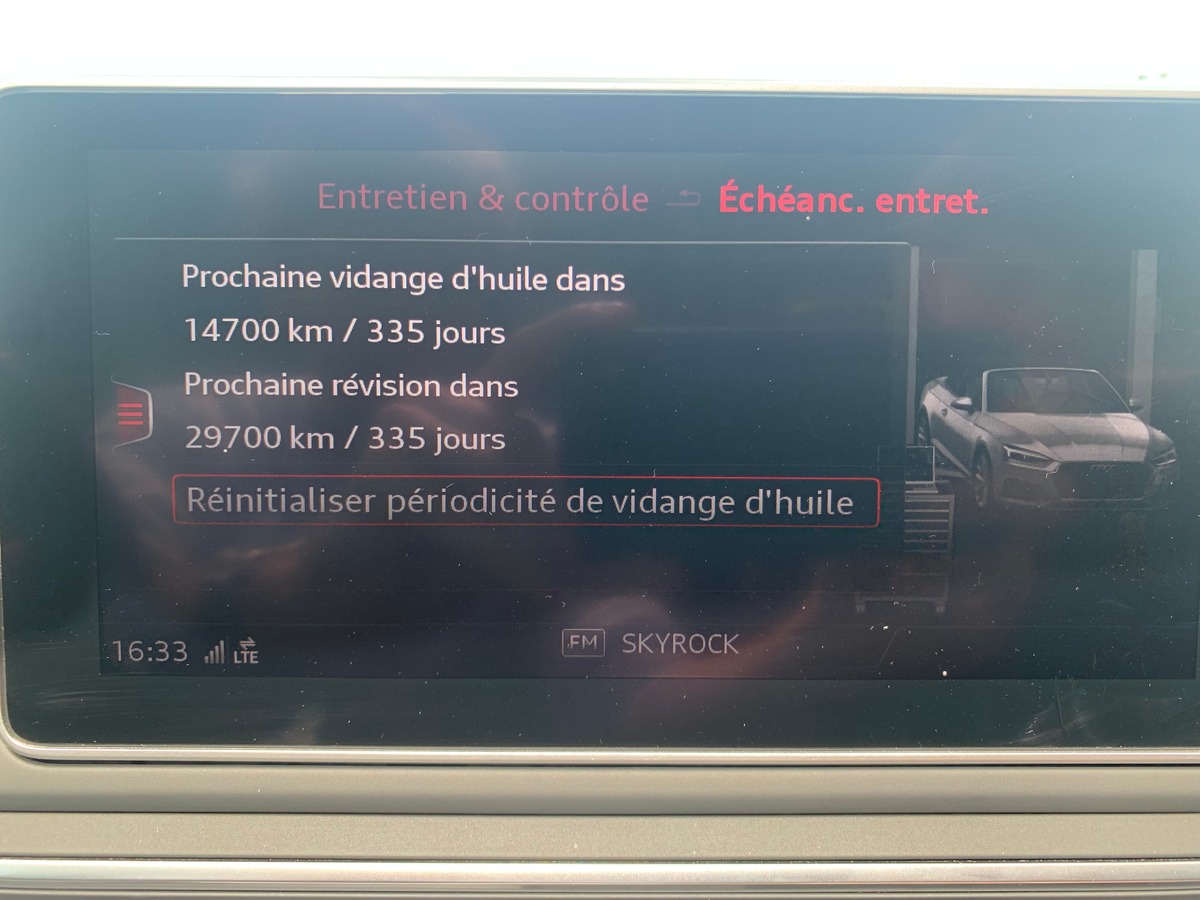 Audi A5 Cabriolet 190 ch | Design Luxe | Caméra de recul | Cuir | Drive select | Régulateur vitesse