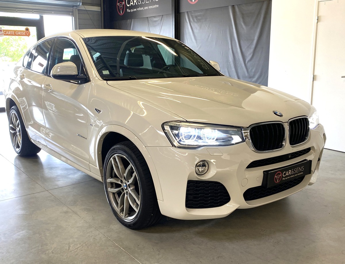 Bmw X4 II (F26) XDRIVE20D 190 Ch M SPORT BVA8 / Caméra 360° / Sièges chauffants / Pack Black / Leds