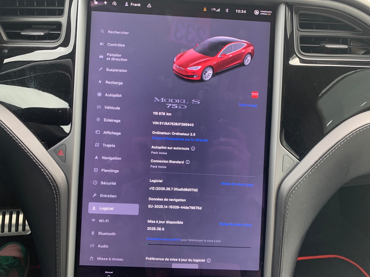 Tesla Model S 75D Dual Motor | GPS | Caméra recul | Ouverture du coffre mains libres | Phares LED