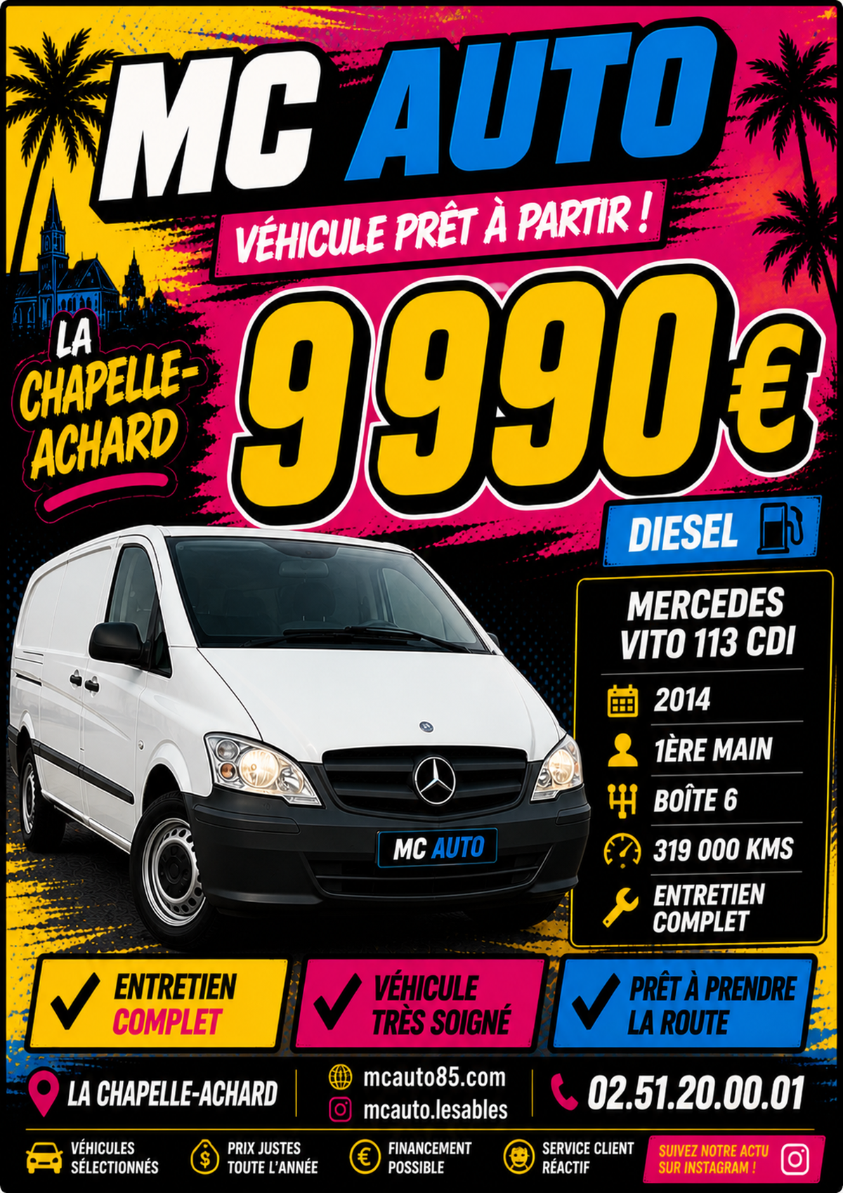 Mercedes-Benz Vito 113 CDI FG 2t8 LONG 1 ERE MAIN ENTRETENU EN GARAGE