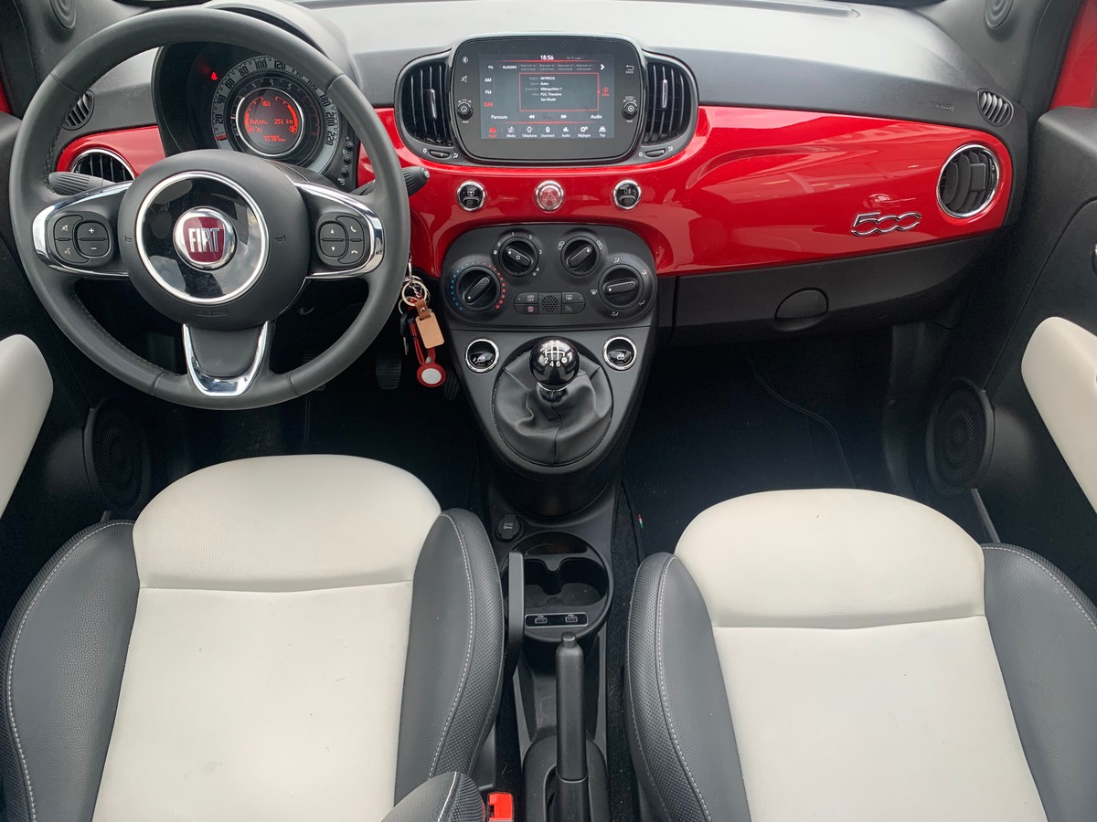 Fiat 500 70 ch | Hybrid | Toit vitré | Régulateur de vitesse | Climatisation