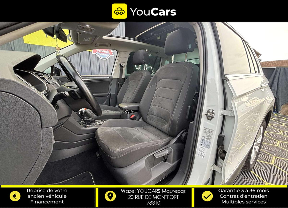 Volkswagen Tiguan 2.0 TDi  CARAT 4Motion DSG7 150 cv Boîte auto ENTRETIEN VOLKSWAGEN TOIT OUVRANT