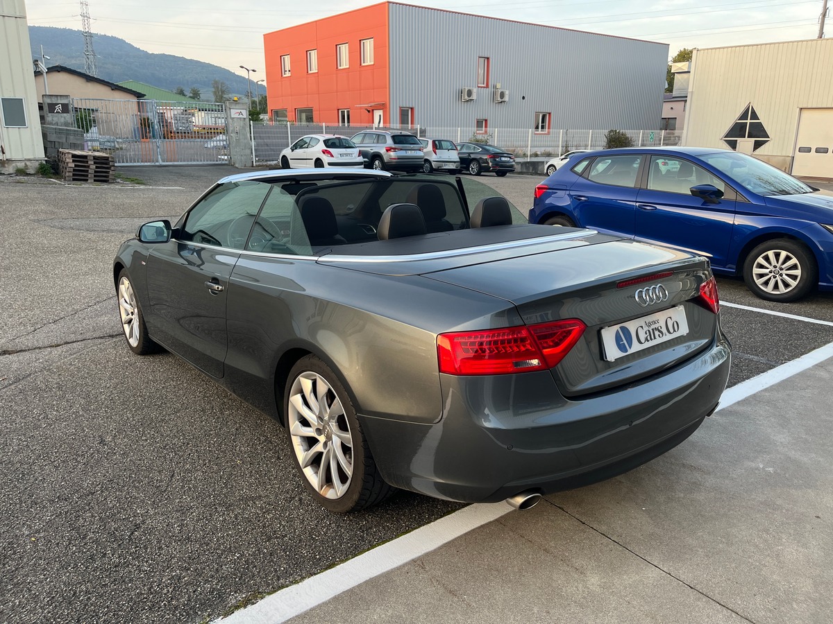 Audi A5 Cabriolet 3.0 V6 245ch S LINE QUATTRO, SUIVI COMPLET, GPS RADAR AVANT/ARRIERE, ATTELAGE