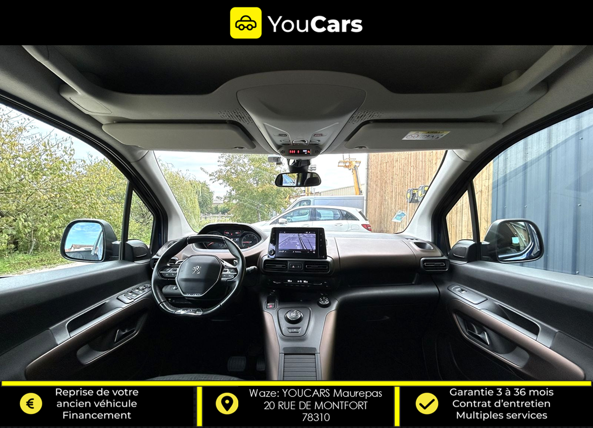 Peugeot Rifter GT LINE 7 PLACES 1.2 EAT8 130 cv BOITE AUTO - ENTRETIEN PSA - CAMERA DE RECUL