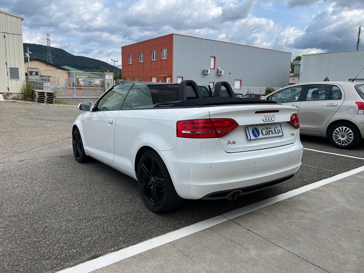 Audi A3 Cabriolet 1,6L TDI 105cv SLINE, SUIVI COMPLET, CARPLAY