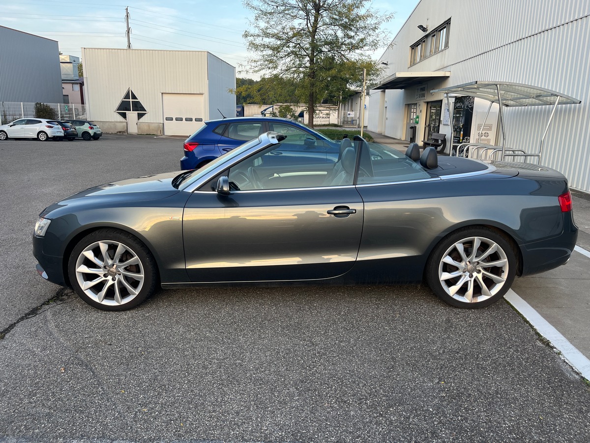 Audi A5 Cabriolet 3.0 V6 245ch S LINE QUATTRO, SUIVI COMPLET, GPS RADAR AVANT/ARRIERE, ATTELAGE
