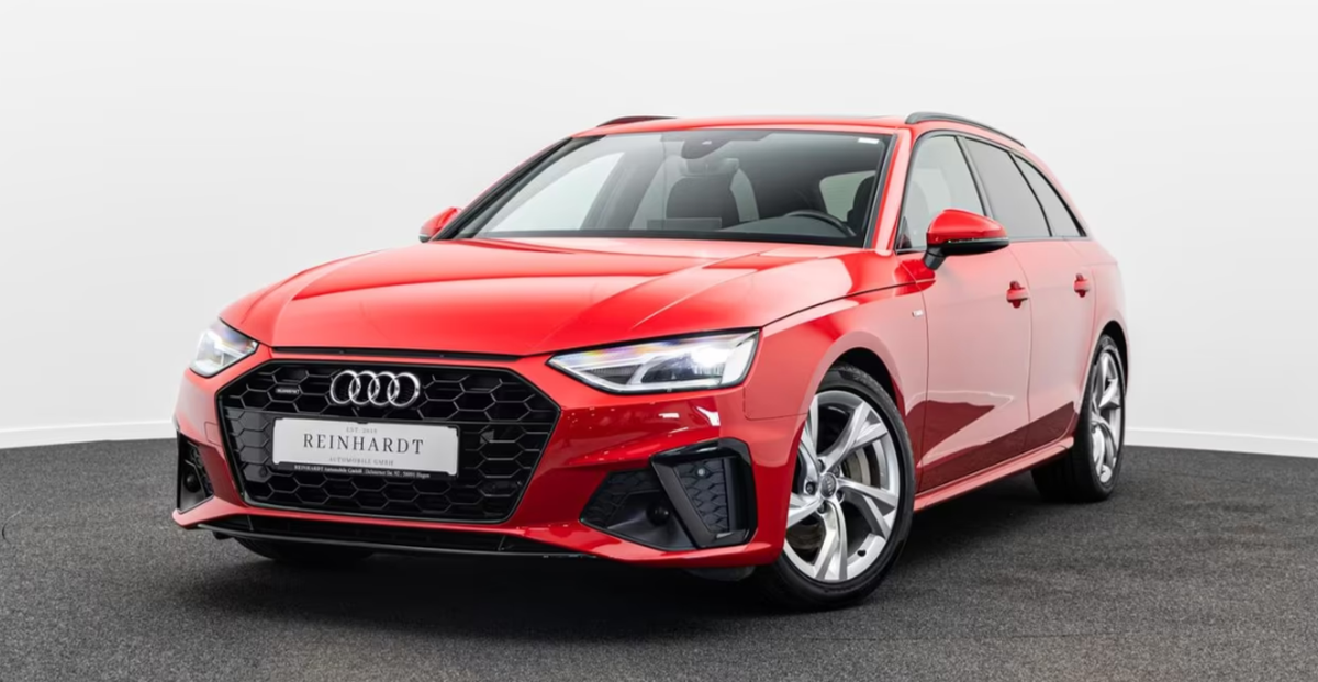 Audi A4 Avant V 45 TDI 231ch S line quattro tiptronic 8 Rouge Tango Toit ouvrant Cuir