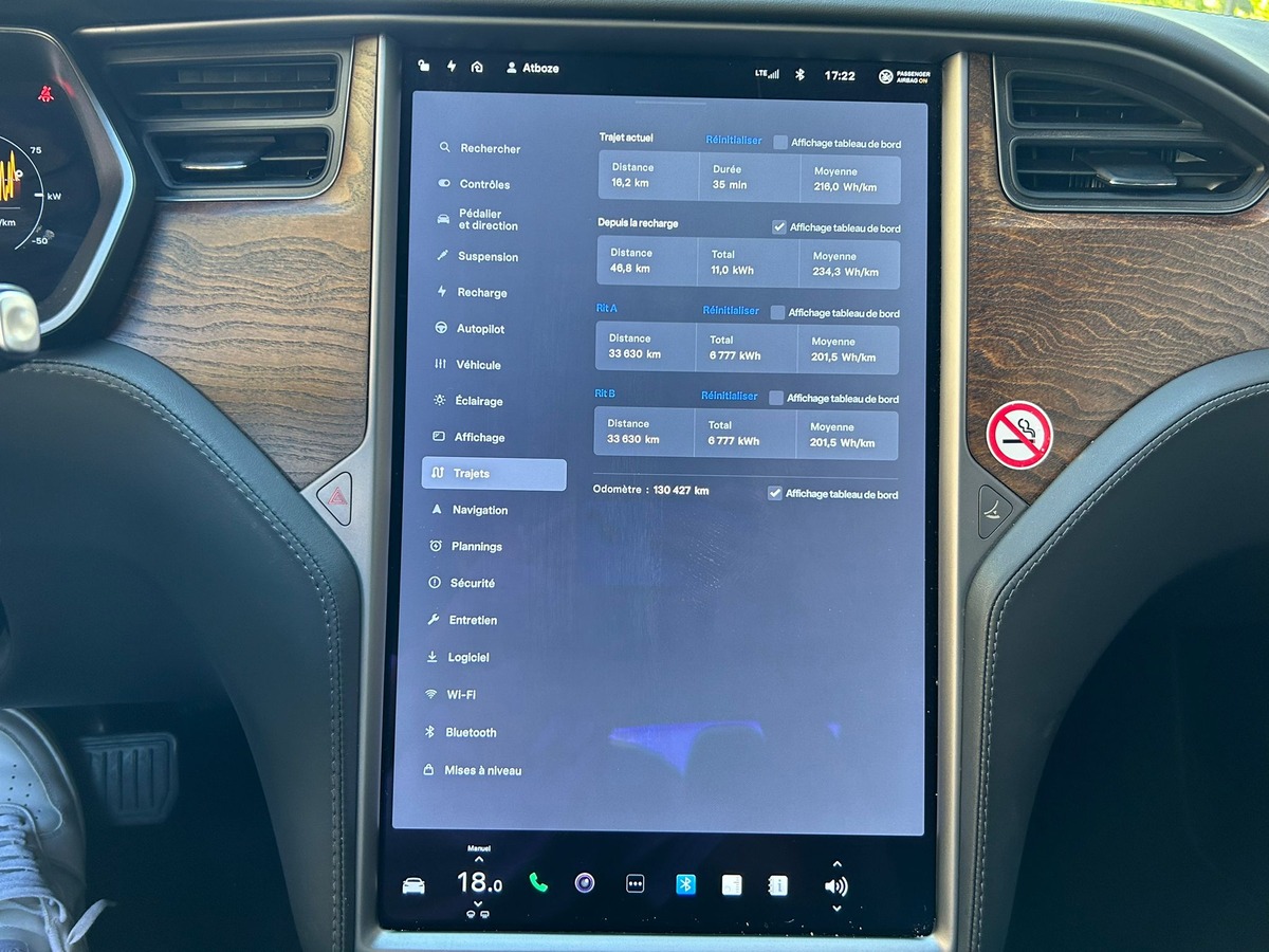 Tesla Model S DUAL MOTORS 612 CH 550 KMS AUTONOMIE FULL OPTIONS