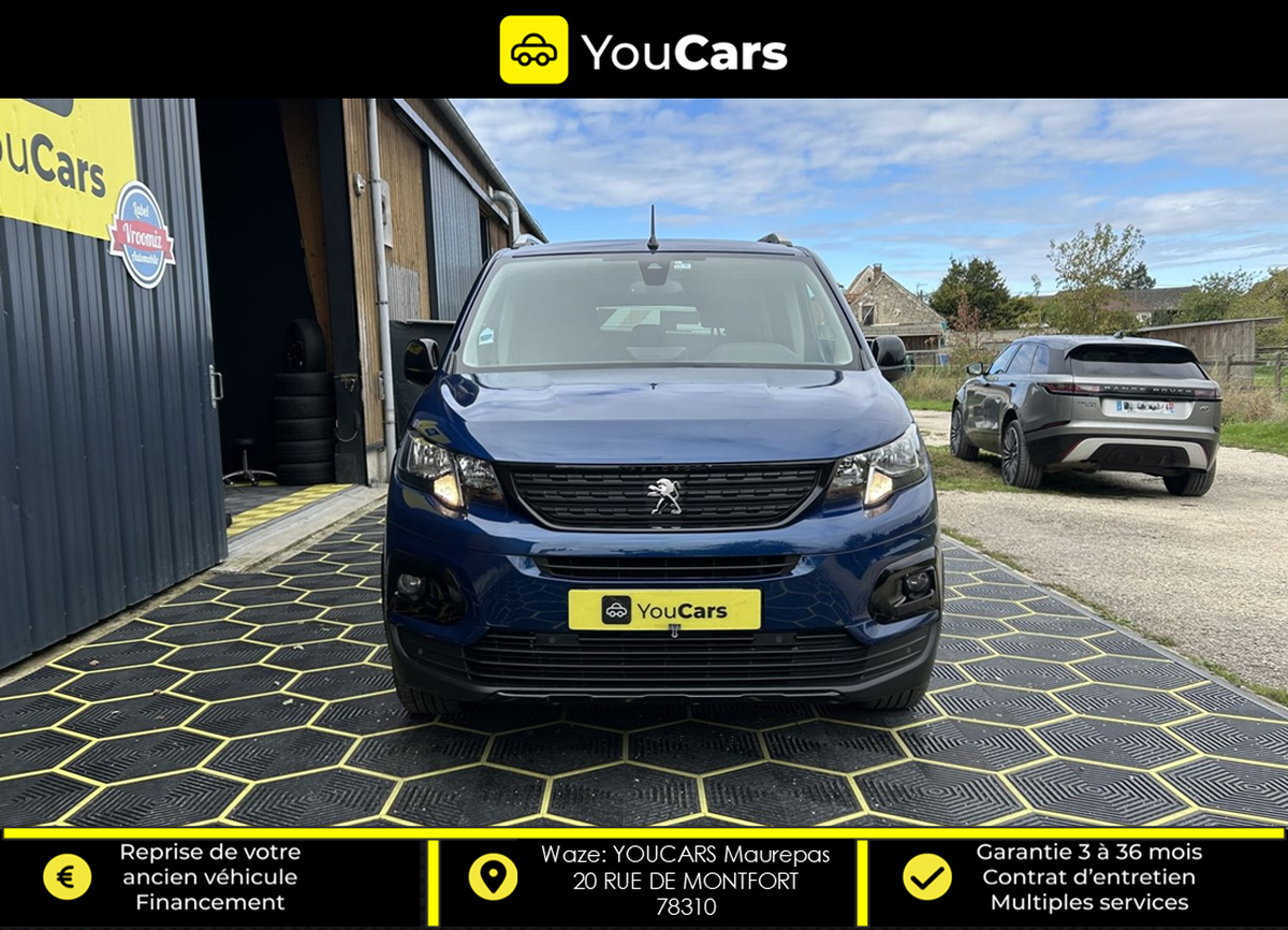 Peugeot Rifter GT LINE 7 PLACES 1.2 EAT8 130 cv BOITE AUTO - ENTRETIEN PSA - CAMERA DE RECUL