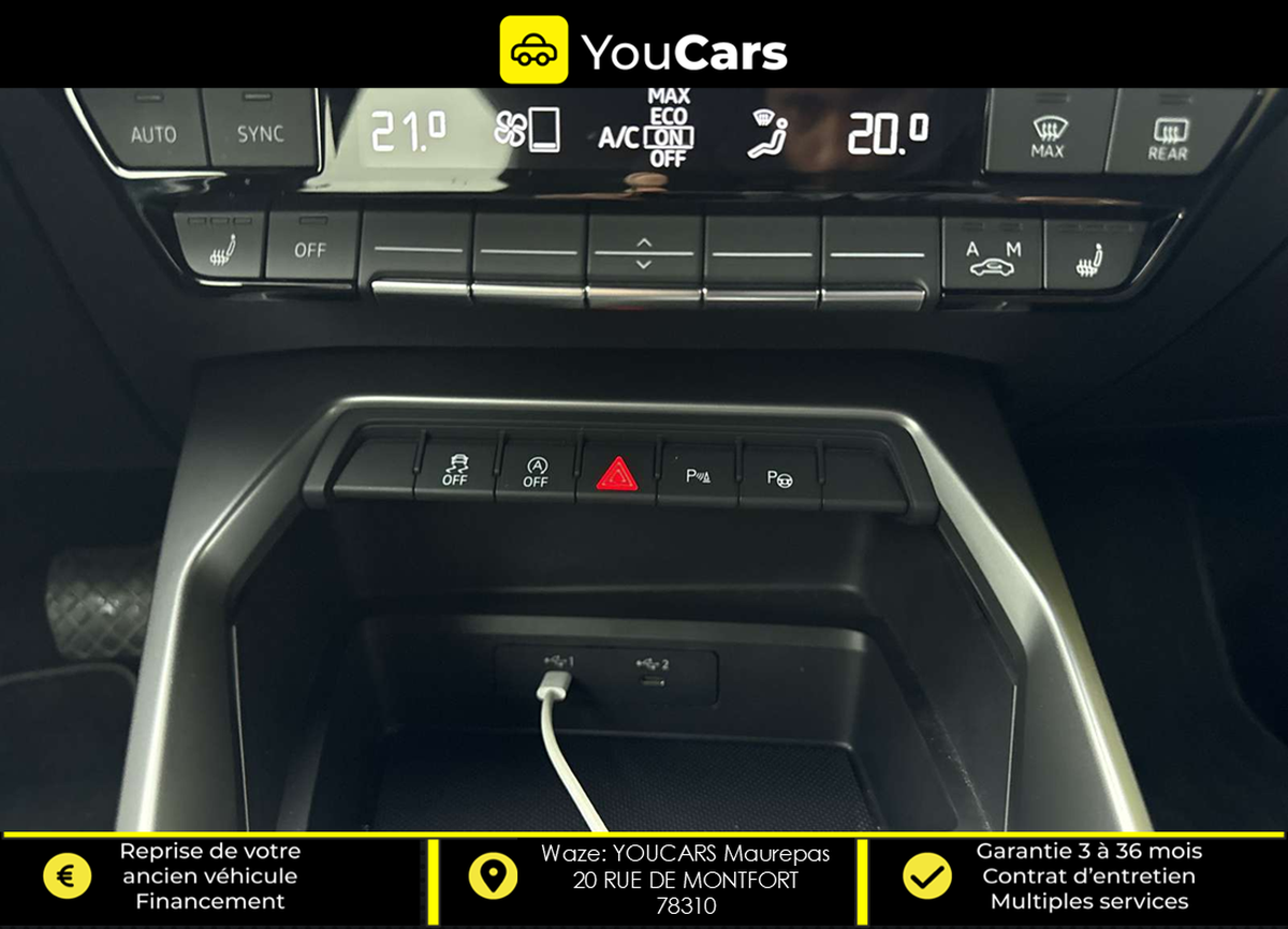 Audi A3 Sportback 30 2.0 TDI STronic 116 cv Boîte auto RADAR DE RECUL ENTRETIEN A JOUR APPLE CARPLAY