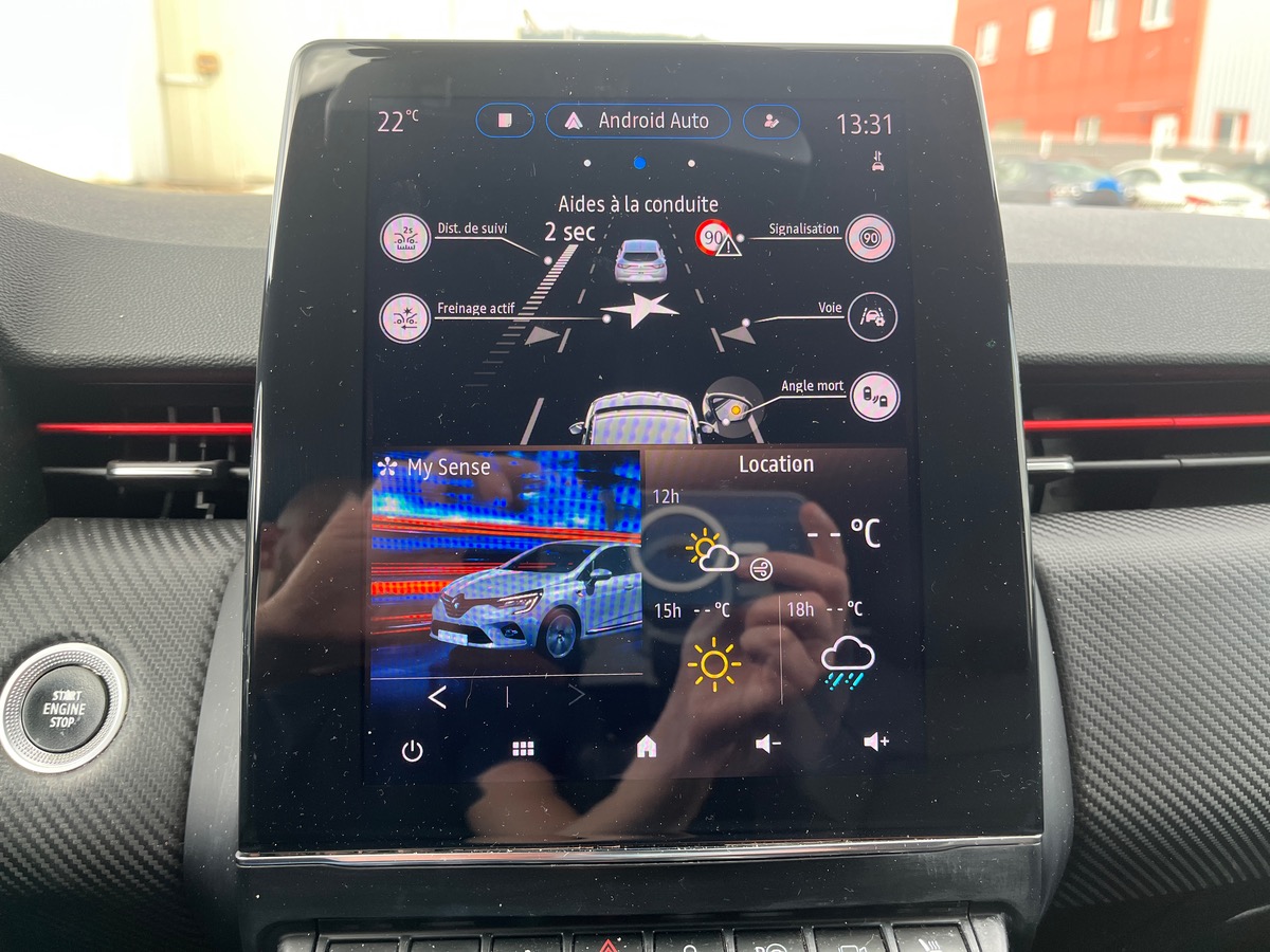 RENAULT Clio V 1.3 TCE 130 FAP RS LINE EDC, Sièges cuir chauffants, Caméra 360°, EasyLink 9,3"