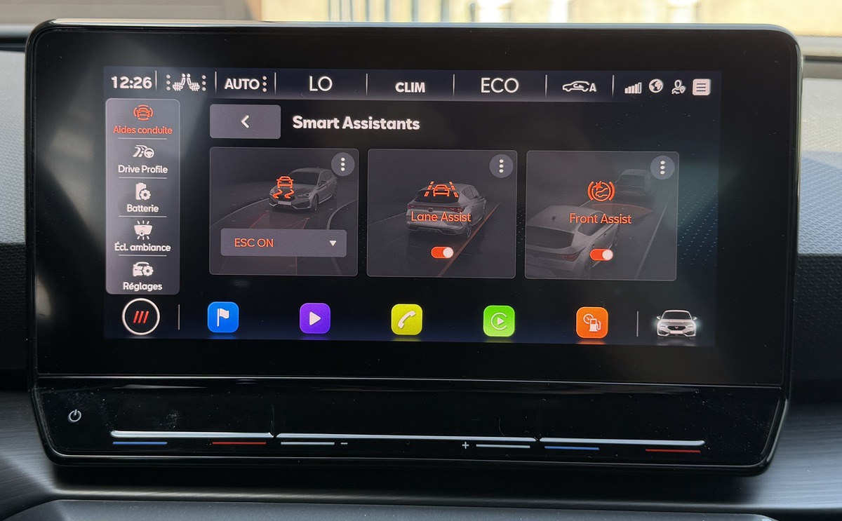 Cupra Leon 1.4 e-Hybrid 245ch VZ / Sièges chauffants / Mode de conduite / Apple CarPlay