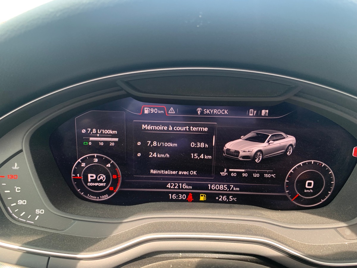 Audi A5 Cabriolet 190 ch | Design Luxe | Caméra de recul | Cuir | Drive select | Régulateur vitesse