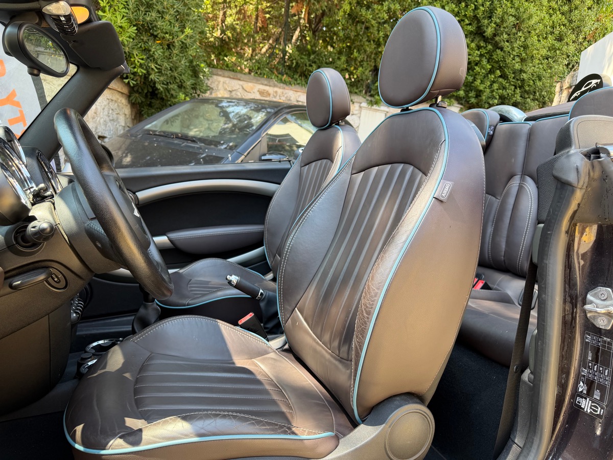 Mini Cabrio Cabriolet Cooper  1.6 i 122 CV / KM Réel / Clim / Intérieur Cuir / Jantes
