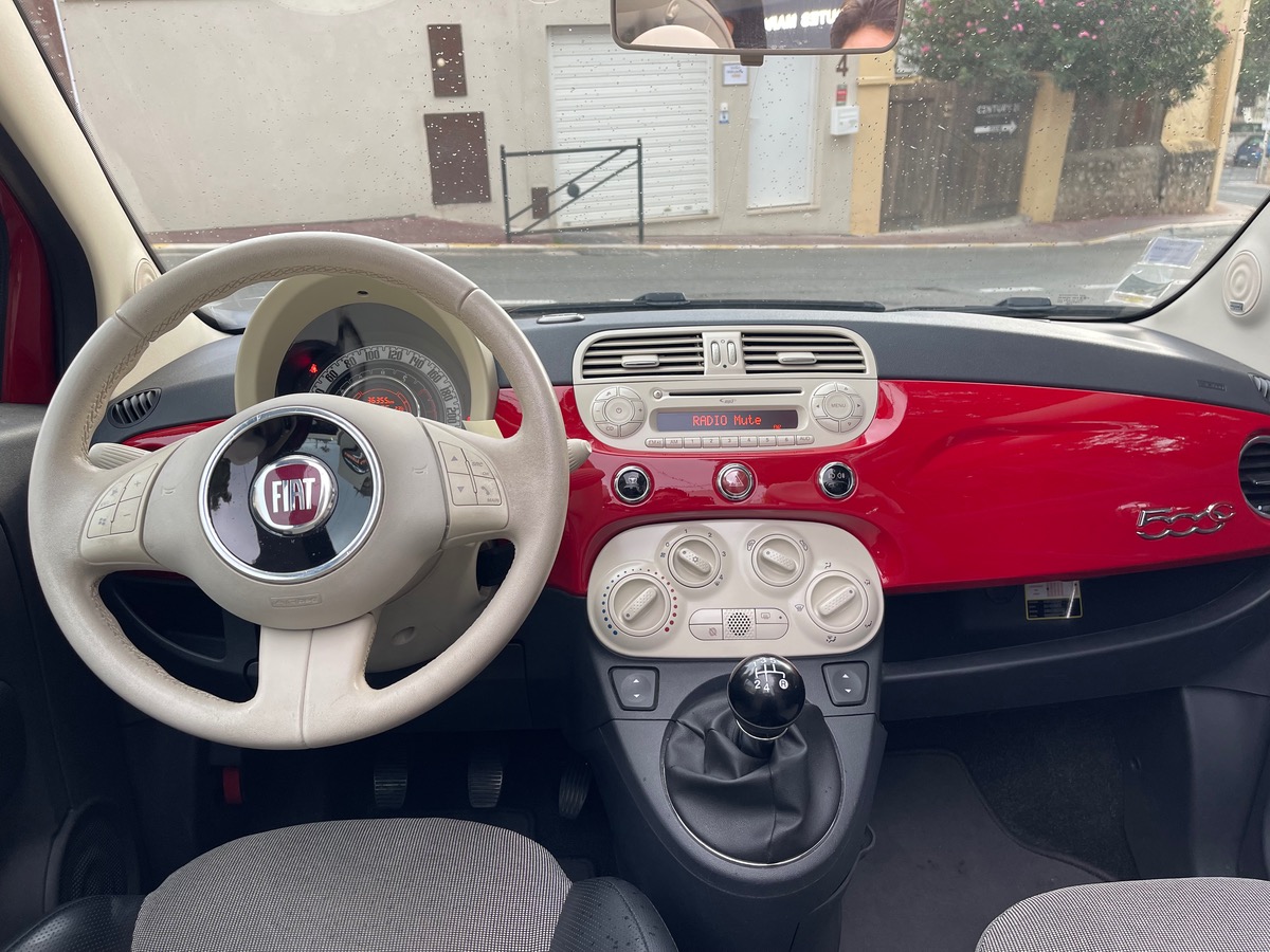 Fiat 500C Cabriolet 1.2 69 CV / 1er Main / KM Réel / Finition Lounge / Clim