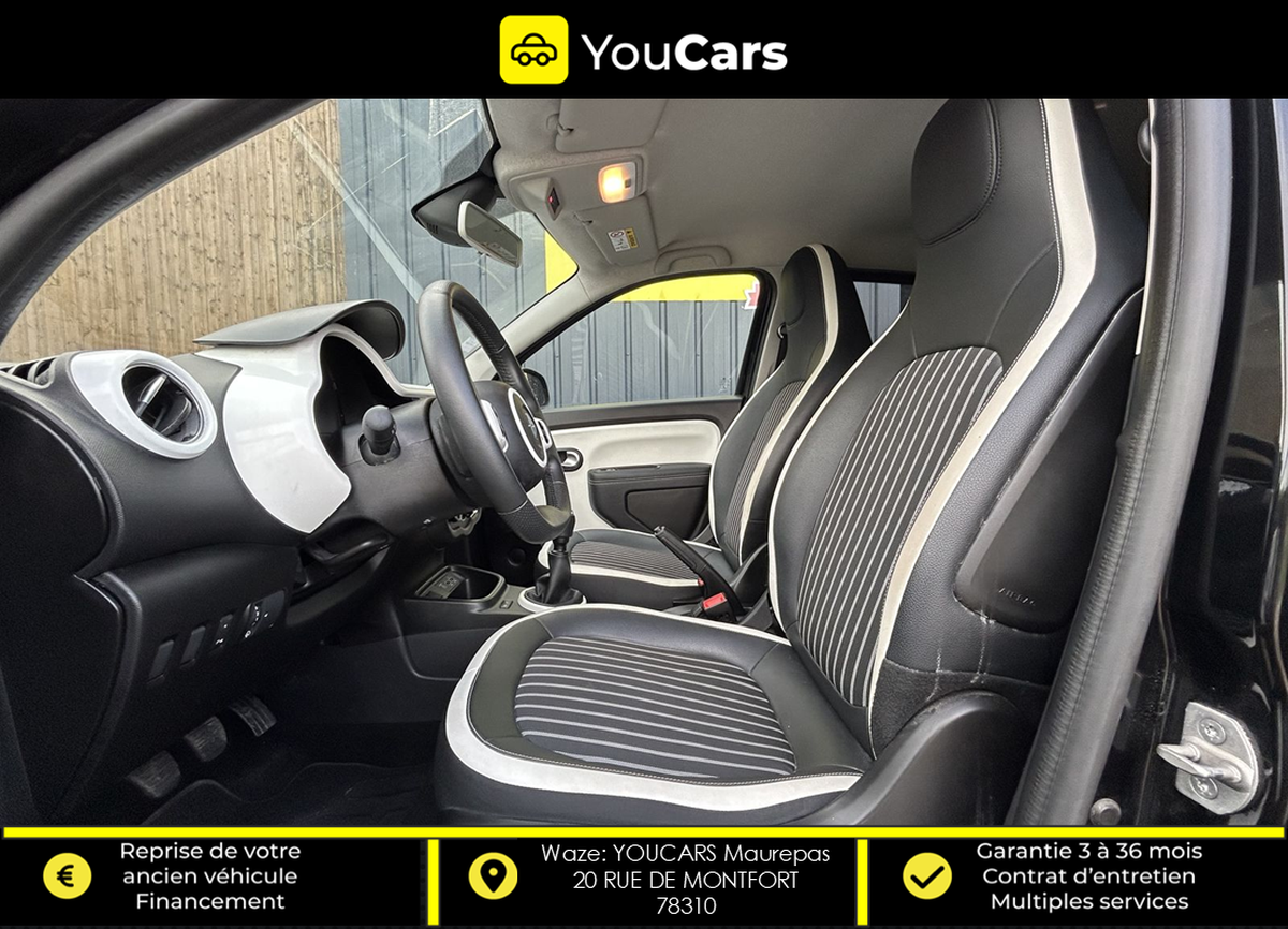 RENAULT Twingo INTENS Phase 2 1.0 SCe S&S 75 cv INTERIEUR SEMI CUIR - CARPLAY - RADAR DE RECUL