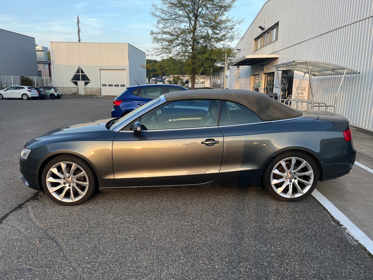 Audi A5 Cabriolet 3.0 V6 245ch S LINE QUATTRO, SUIVI COMPLET, GPS RADAR AVANT/ARRIERE, ATTELAGE