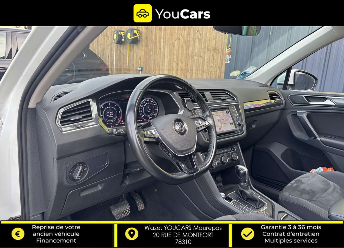 Volkswagen Tiguan 2.0 TDi  CARAT 4Motion DSG7 150 cv Boîte auto ENTRETIEN VOLKSWAGEN TOIT OUVRANT