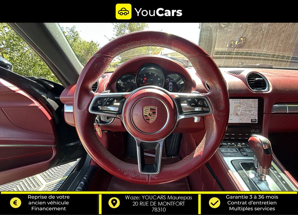 Porsche 718 Cayman 982C 2.0 Ti PDK7 300 cv BOITE AUTO - ENTRETIEN PORSCHE - SIEGES ELECTRIQUES