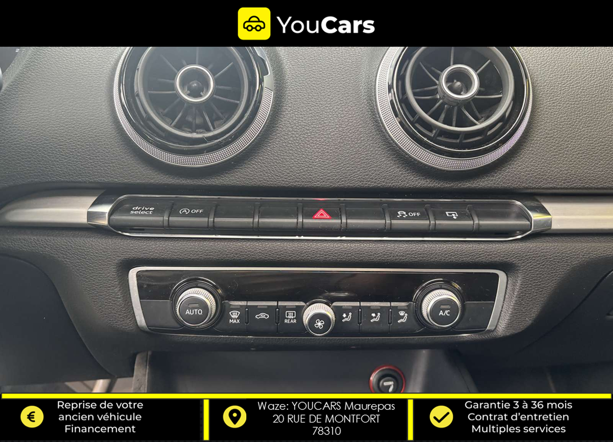 Audi A3 S-LINE Sportback 1.6 TDi S&S 110 cv TOIT OUVRANT ENTRETIEN A JOUR RADAR DE RECUL