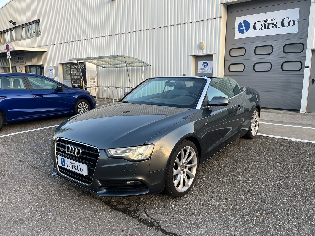 Audi A5 Cabriolet 3.0 V6 245ch S LINE QUATTRO, SUIVI COMPLET, GPS RADAR AVANT/ARRIERE, ATTELAGE