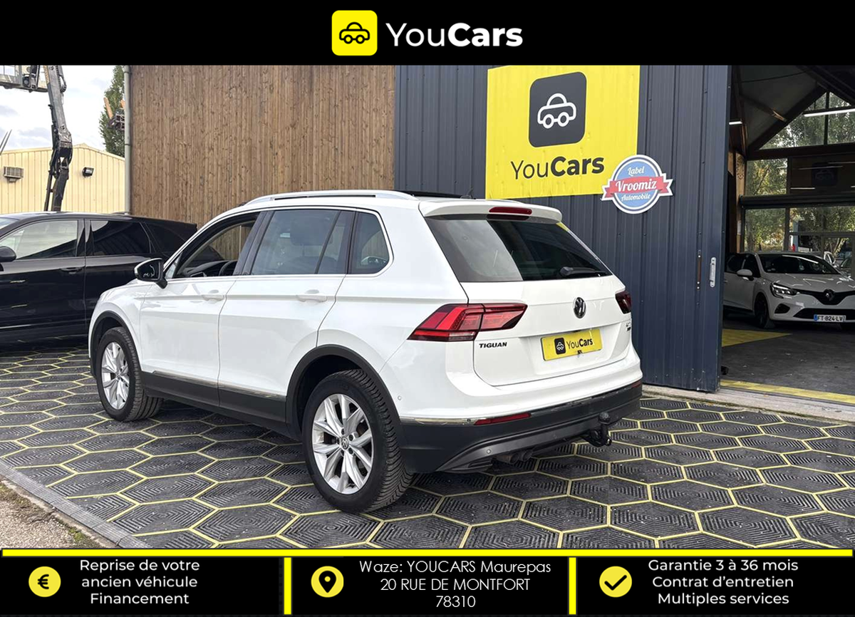 Volkswagen Tiguan 2.0 TDi  CARAT 4Motion DSG7 150 cv Boîte auto ENTRETIEN VOLKSWAGEN TOIT OUVRANT