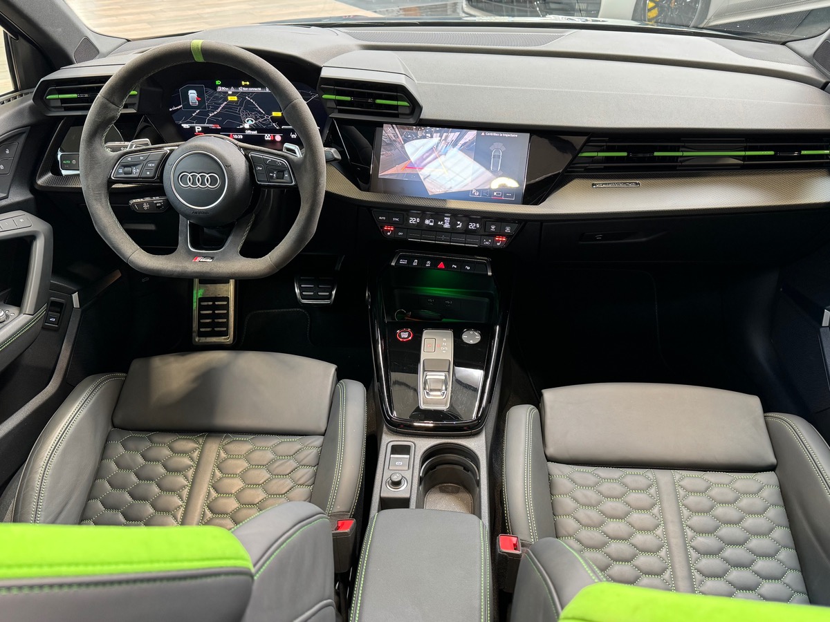 Audi RS3 Sportback 2.5 TFSI QUATTRO 400CH FULL GRIS KEMORA TO/CÉRAMIQUE/CAM PAS DE MALUS