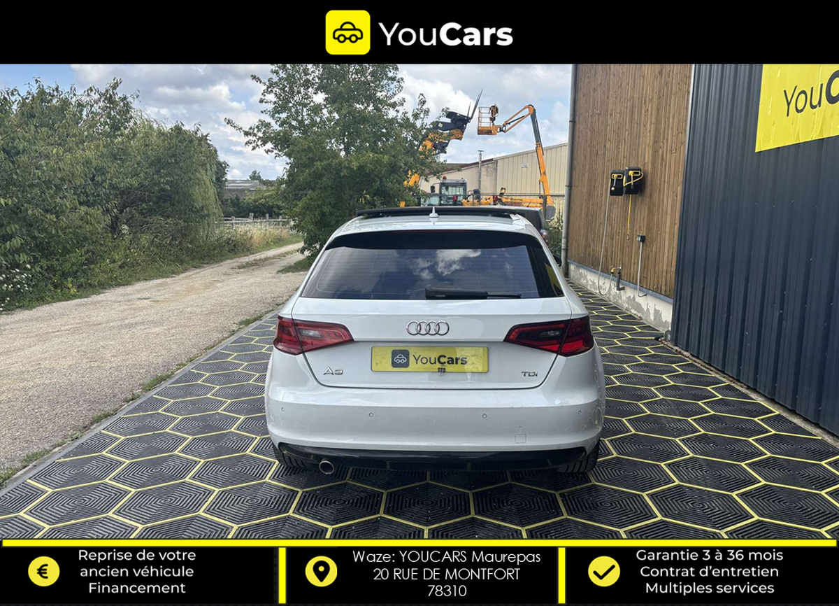 Audi A3 S-LINE Sportback 1.6 TDi S&S 110 cv TOIT OUVRANT ENTRETIEN A JOUR RADAR DE RECUL