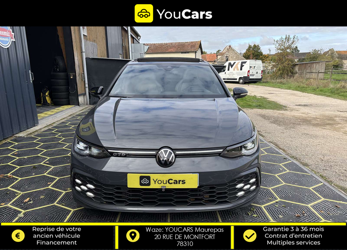 Volkswagen Golf 8 VIII Hatchback GTD 2.0 TDi DSG7 200 cv Boîte auto INTERIEUR CUIR TOIT OUVRANT
