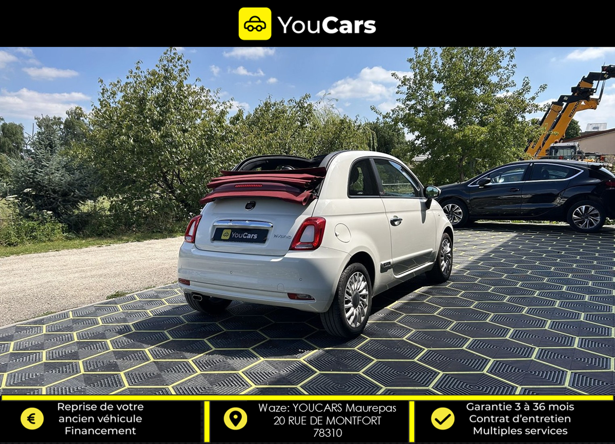 Abarth 500C CABRIOLET lounge Phase 3 1.0 BSG 70 cv 1ER MAIN - ENTRETIEN FIAT - CARPLAY