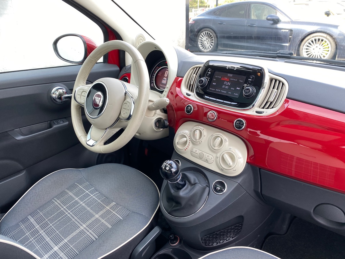 Fiat 500 1.2 MPI 69 LOUNGE TOIT PANORAMIQUE