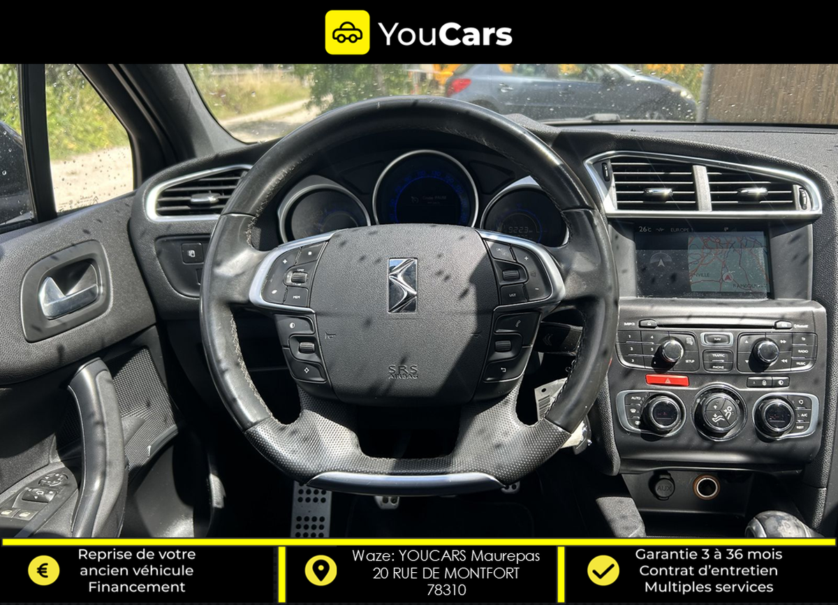 Citroën DS4 CHIC 1.6 HDi 115 cv ENTRETIEN CITROEN - KIT DISTRIBUTON FAIT - TOIT ZENITH