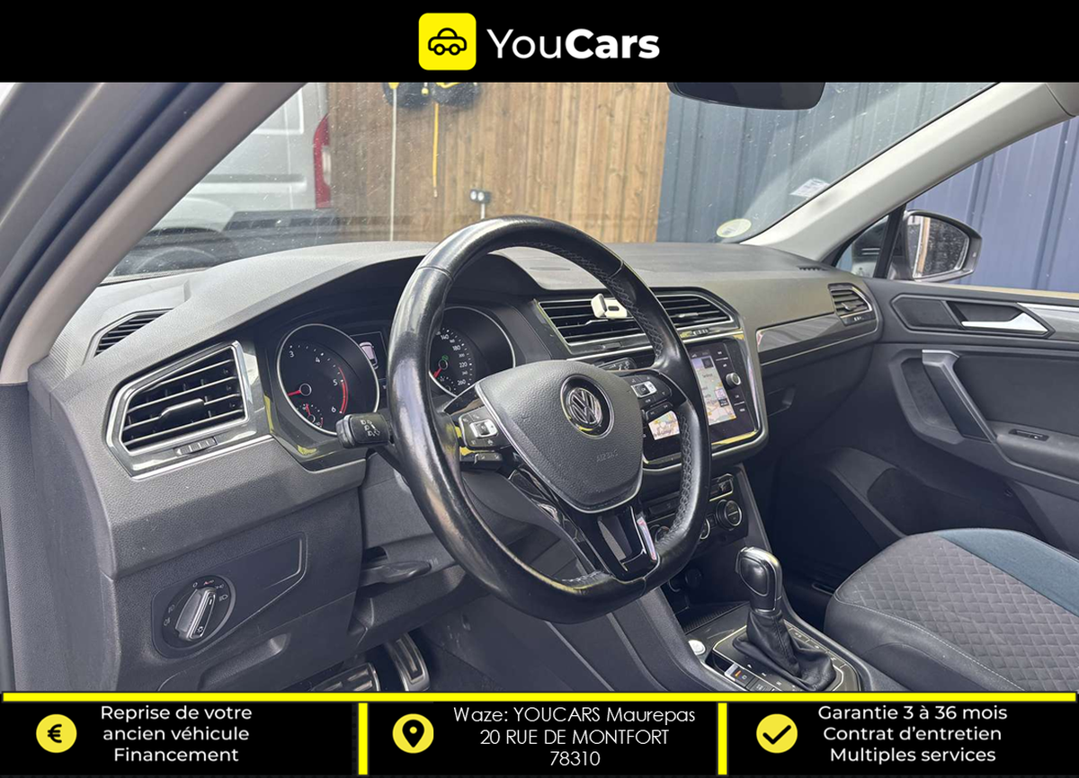 Volkswagen Tiguan 2.0 TDi DSG7 IQ DRIVE 150 cv Boîte auto ENTRETIEN VOLKSWAGEN CAMERA DE RECUL