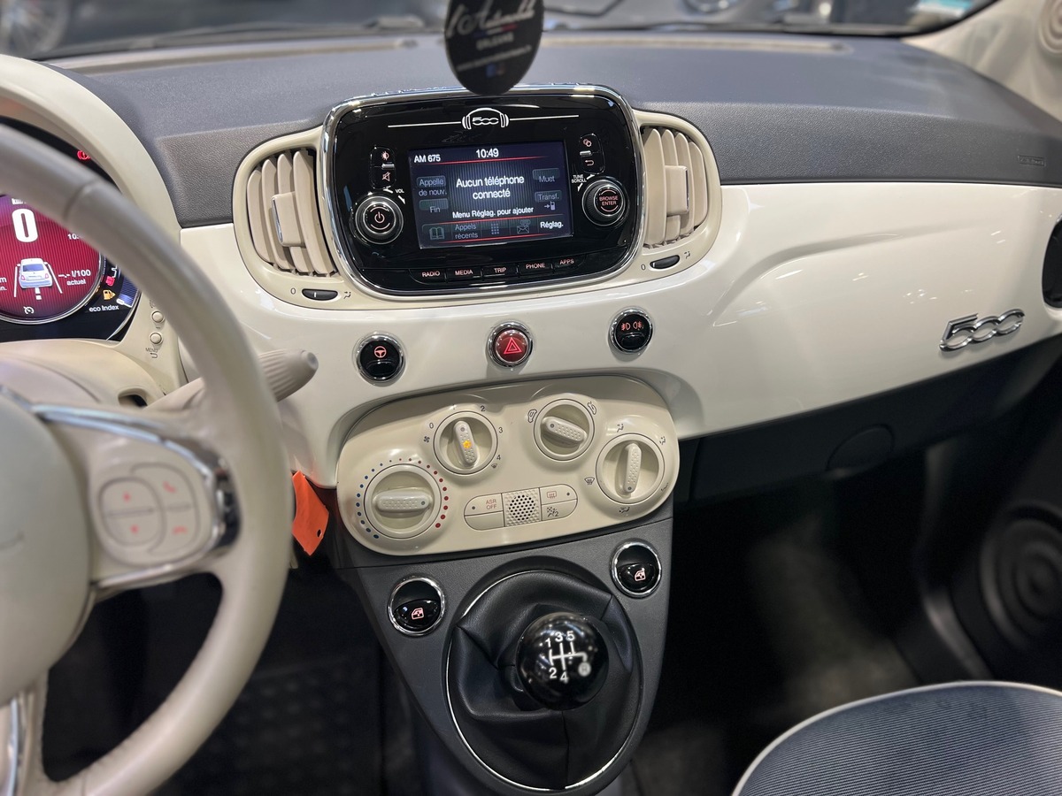 Fiat 500 III Phase 3 1.2 MPi S&S 69 Lounge Bluetooth/Toit Pano/Radars Recul