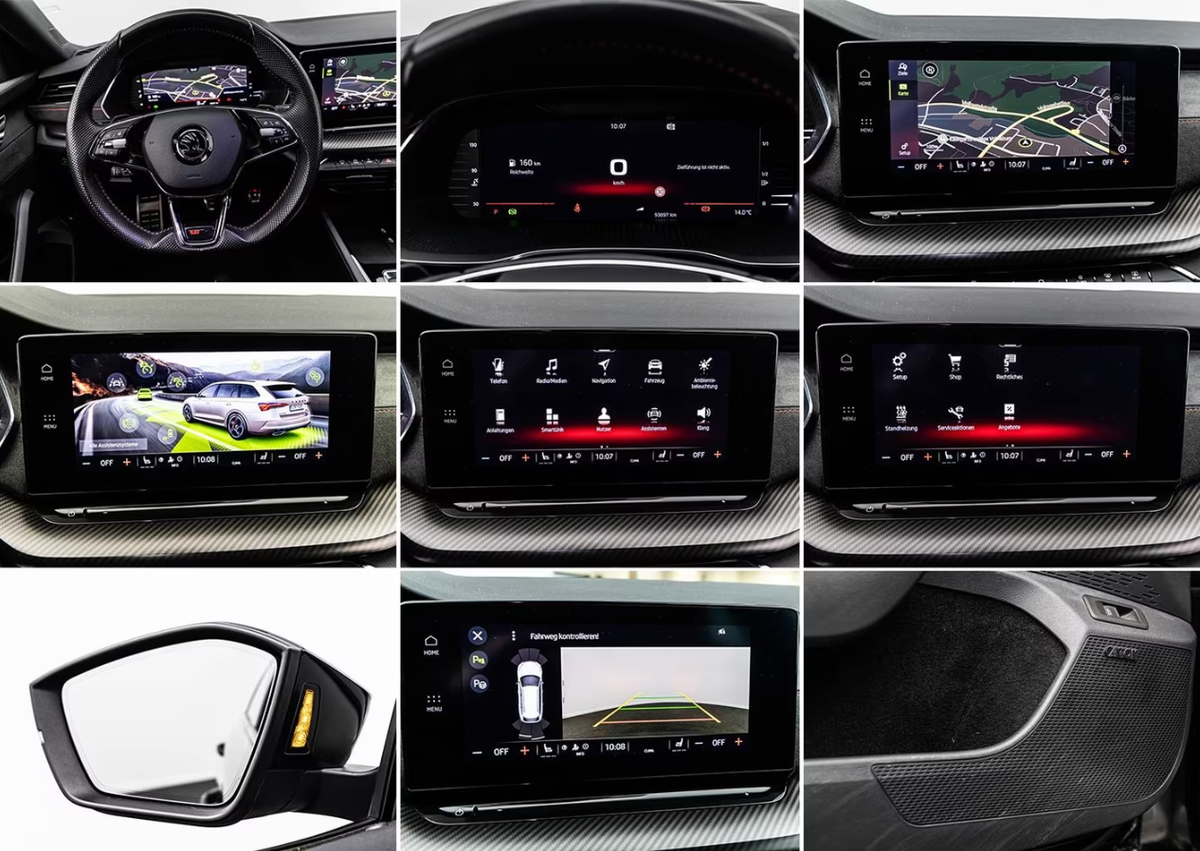 Skoda Octavia Combi 2.0 TDI 200ch RS DSG7/Toit ouvrant/Attelage/Caméra/Matrix/Aff tête haute/Canton