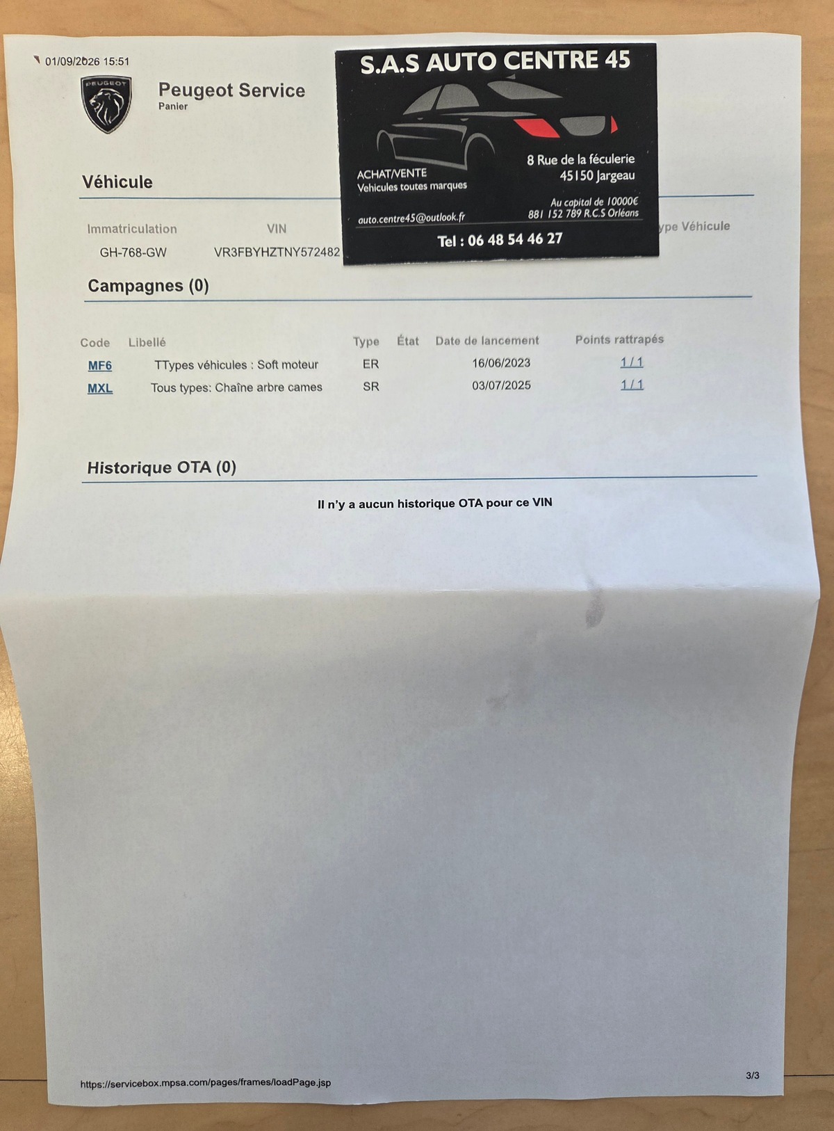 Peugeot 308 1.5 BHDI130CV EAT8  ACTIVE PACK / 1*MAIN / TVA RECUPERABLE  11658.33 HT