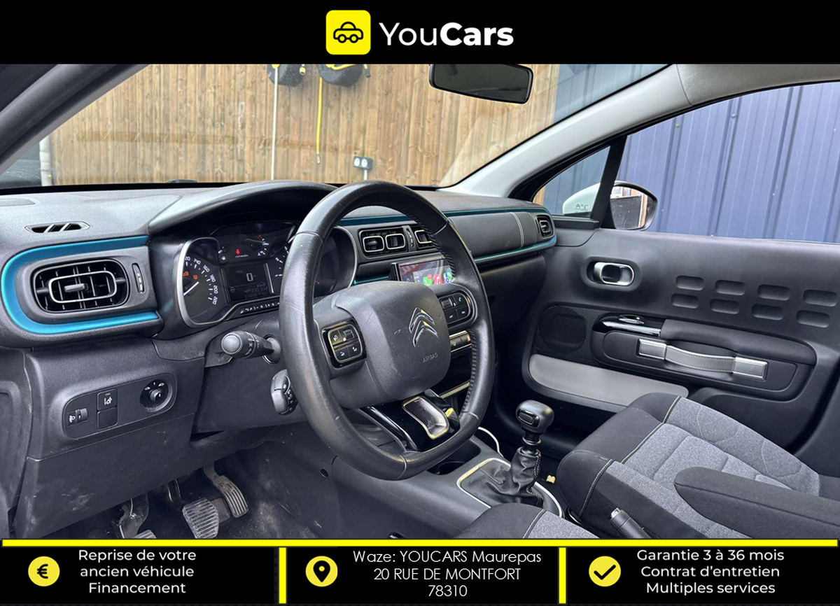 Citroën C3 Phase 2 FEEL 1.5 BlueHDi BVM6 100 cv APPLE CARPLAY CAMERA DE RECUL REGULATEUR DE VITESSE