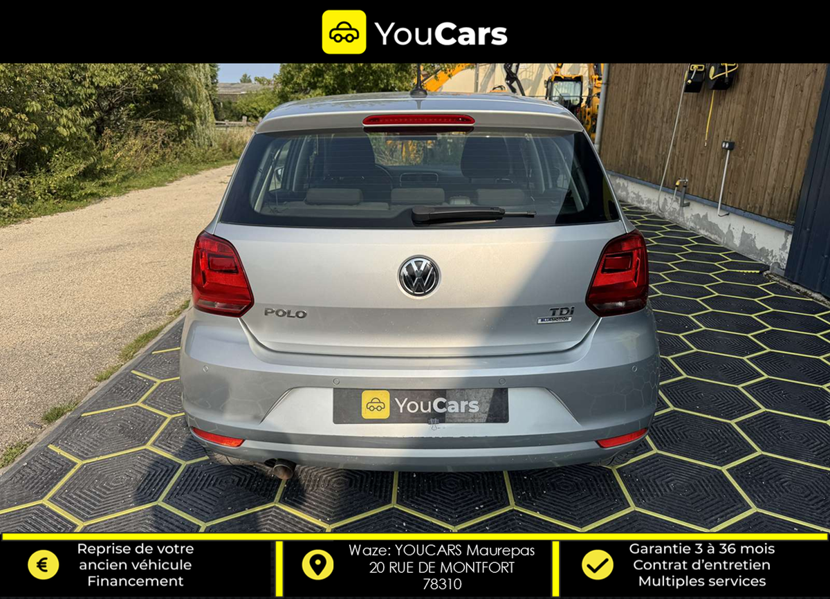 Volkswagen Polo 5 portes Phase 2 1.4 TDI 12V BlueMotion 90 cv