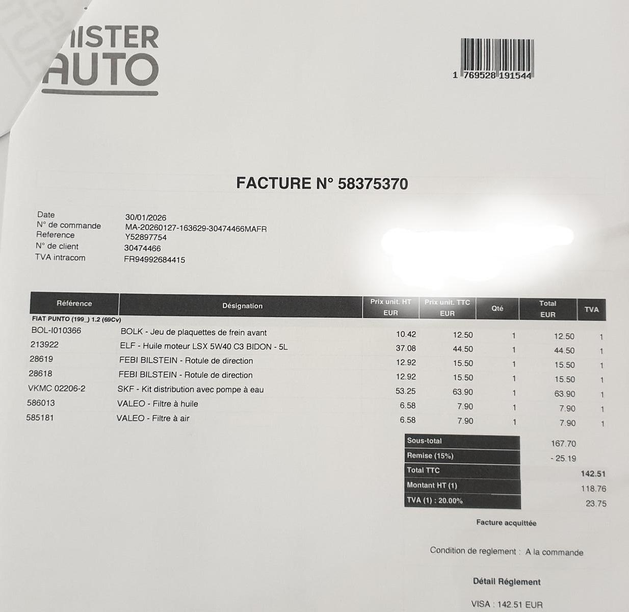 Fiat Punto 1.2 POP 69CV